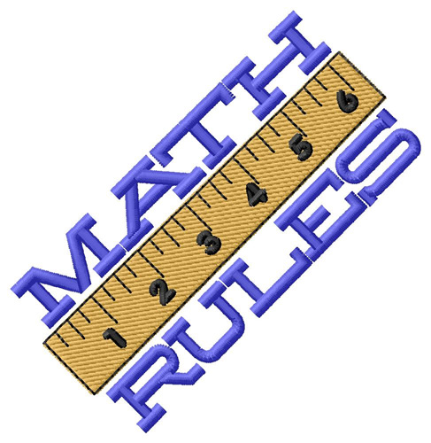 Math Rules Machine Embroidery Design