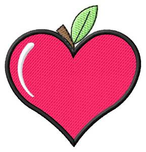 Picture of Heart Apple Machine Embroidery Design
