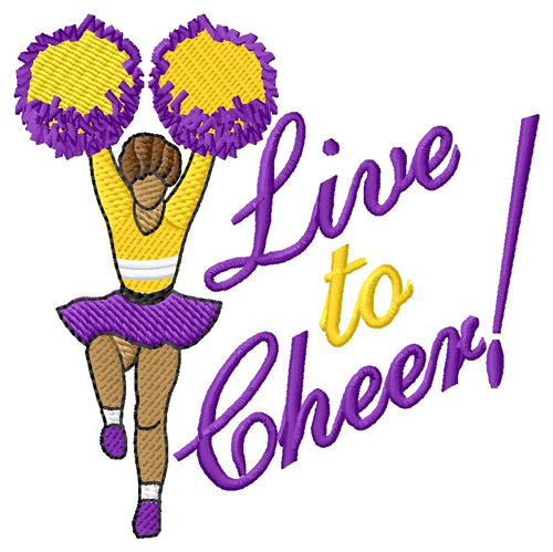 Live To Cheer Machine Embroidery Design