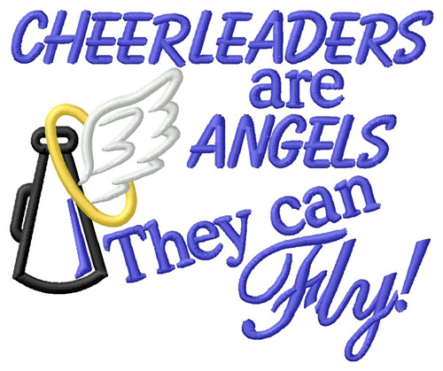 Cheerleaders Are Angels Machine Embroidery Design
