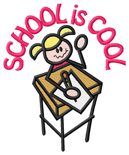 School Is Cool Machine Embroidery Design