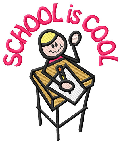 School Is Cool Machine Embroidery Design