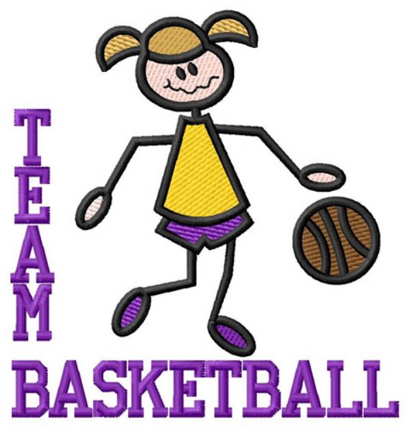 Picture of Team Basketball Machine Embroidery Design