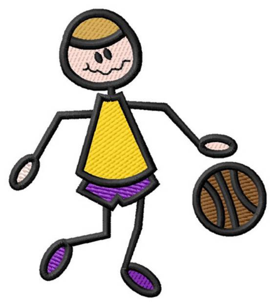Picture of Basketball Boy Machine Embroidery Design