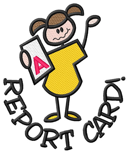Report Card Machine Embroidery Design