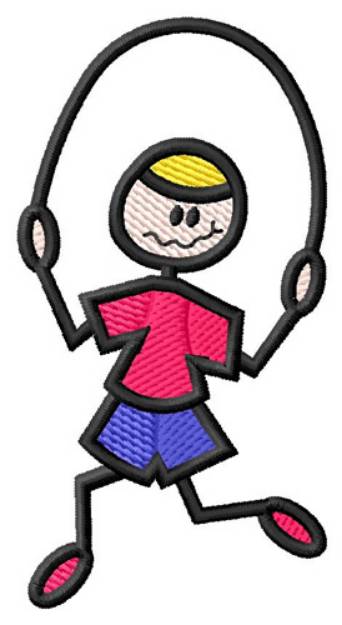 Picture of Jump Rope Boy Machine Embroidery Design