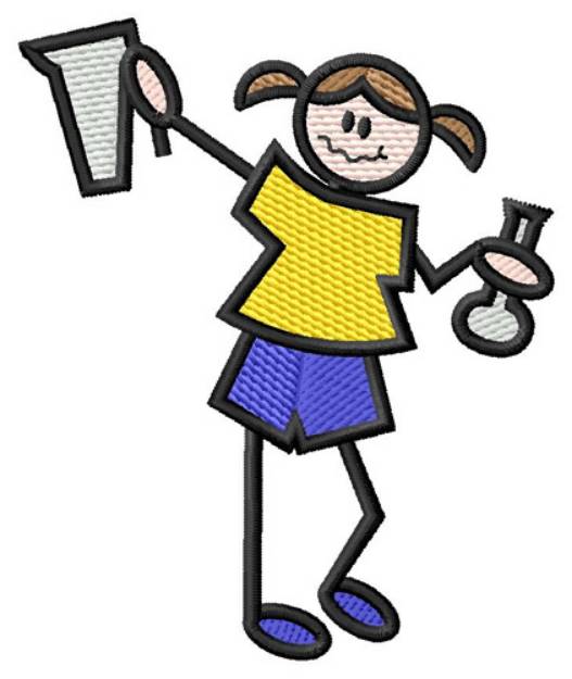 Picture of Science Girl Machine Embroidery Design