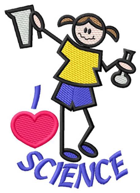 Picture of I Love Science Machine Embroidery Design