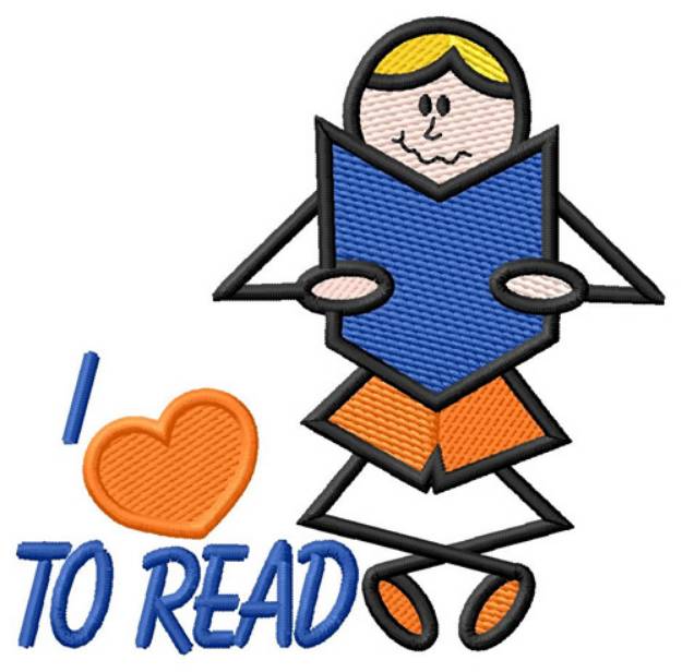 Picture of I Love To Read Machine Embroidery Design