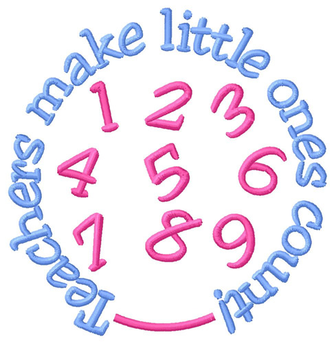 Little Ones Count Machine Embroidery Design