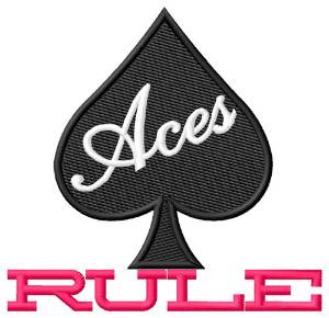 Picture of Aces Rule Machine Embroidery Design