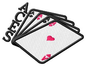 Picture of Aces Cards Machine Embroidery Design