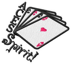 Picture of Aces Spirit Machine Embroidery Design