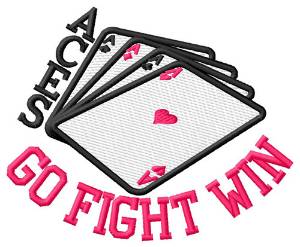 Picture of Aces Go Fight Win Machine Embroidery Design