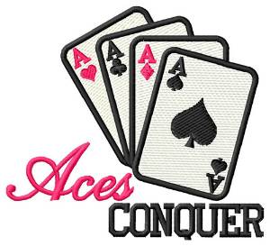 Picture of Aces Conquer Machine Embroidery Design