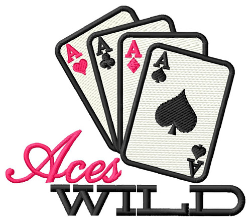 Aces Wild Machine Embroidery Design