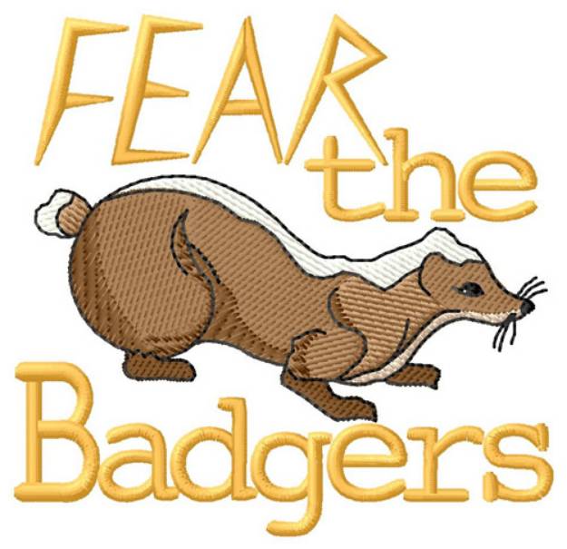 Picture of Fear the Badgers Machine Embroidery Design
