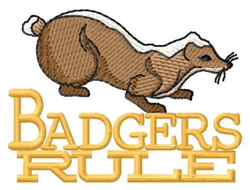 Badgers Rule Machine Embroidery Design