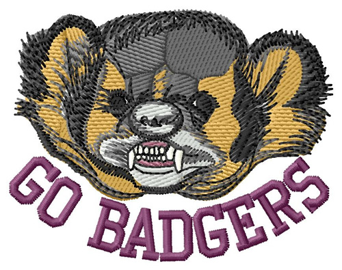 Go Badgers Machine Embroidery Design