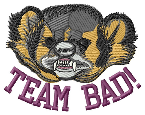 Team Bad! Machine Embroidery Design