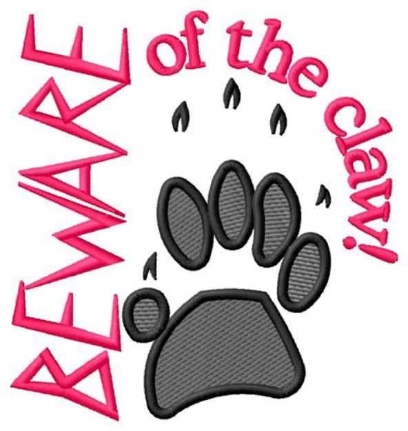 Picture of Beware of the Claw Machine Embroidery Design