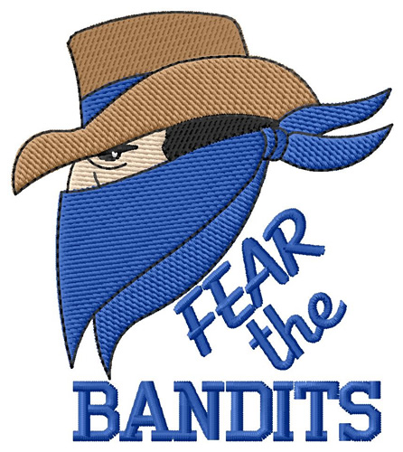 Fear the Bandits Machine Embroidery Design