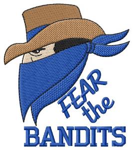 Picture of Fear the Bandits Machine Embroidery Design