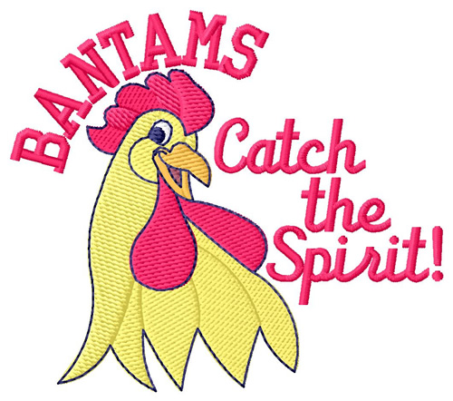 Bantams Spirit Machine Embroidery Design