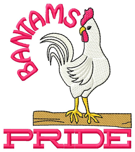 Bantams Pride Machine Embroidery Design