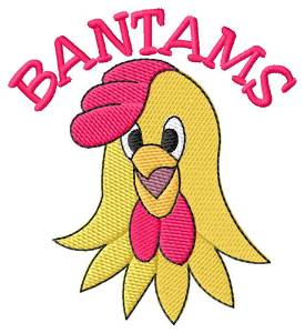 Picture of Bantams Head Machine Embroidery Design