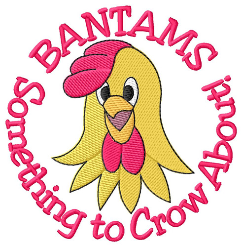 Crow About Bantams Machine Embroidery Design