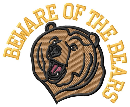 Beware of the Bears Machine Embroidery Design