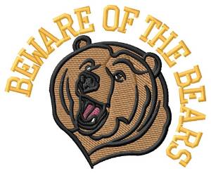 Picture of Beware of the Bears Machine Embroidery Design