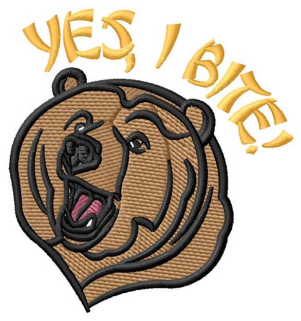 Picture of Yes, I Bite Machine Embroidery Design