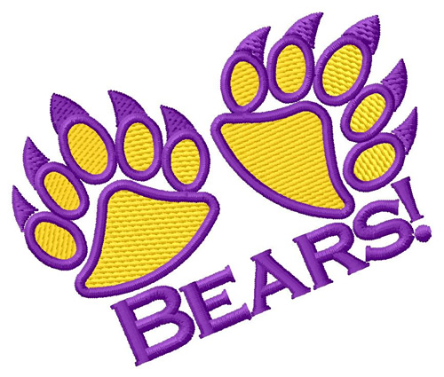 Bear Paws Machine Embroidery Design