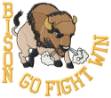 Picture of Bison Go Fight Win Machine Embroidery Design