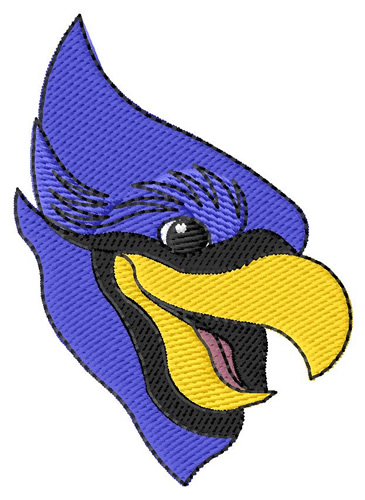 Blue Jay Head Machine Embroidery Design