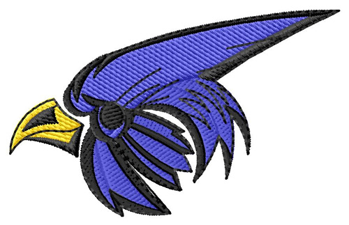 Blue Jay Head Machine Embroidery Design