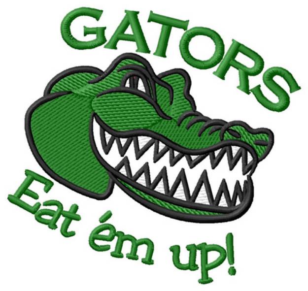 Picture of Gators Eat em Up Machine Embroidery Design