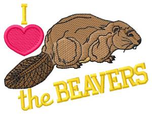 Picture of I Love the Beavers Machine Embroidery Design