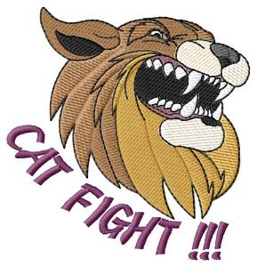 Picture of Cat Fight!! Machine Embroidery Design