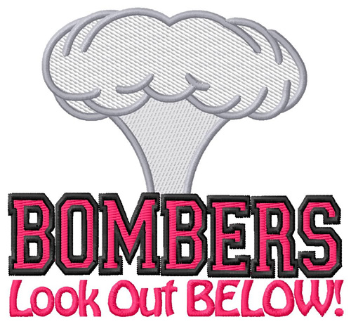 Bombers Look Out Machine Embroidery Design