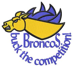 Picture of Broncos Buck Machine Embroidery Design