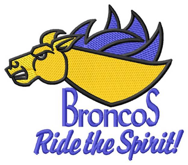 Picture of Broncos Ride the Spirit Machine Embroidery Design