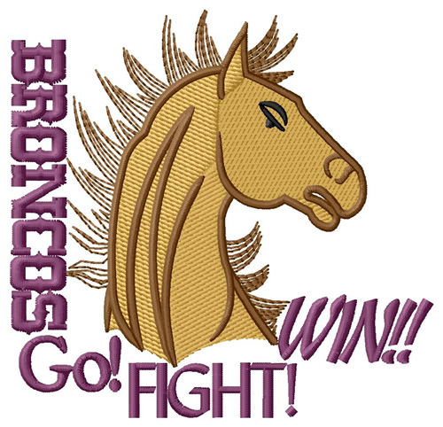 Broncos Go Fight Win Machine Embroidery Design