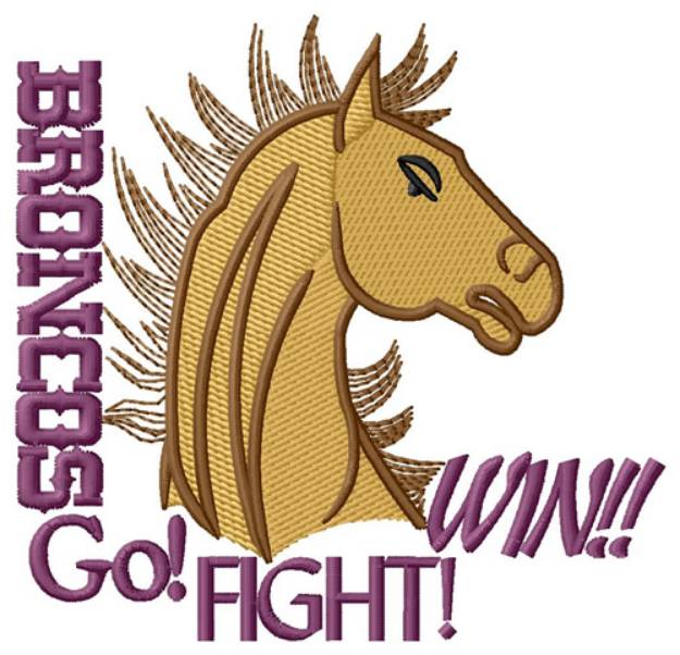 Picture of Broncos Go Fight Win Machine Embroidery Design