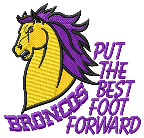 Broncos Best Foot Machine Embroidery Design