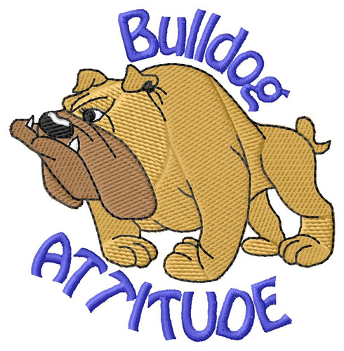Bulldog Attitude Machine Embroidery Design