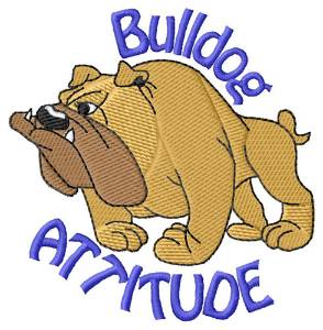 Picture of Bulldog Attitude Machine Embroidery Design