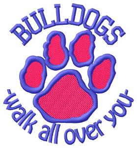 Picture of Bulldogs Walk Over You Machine Embroidery Design